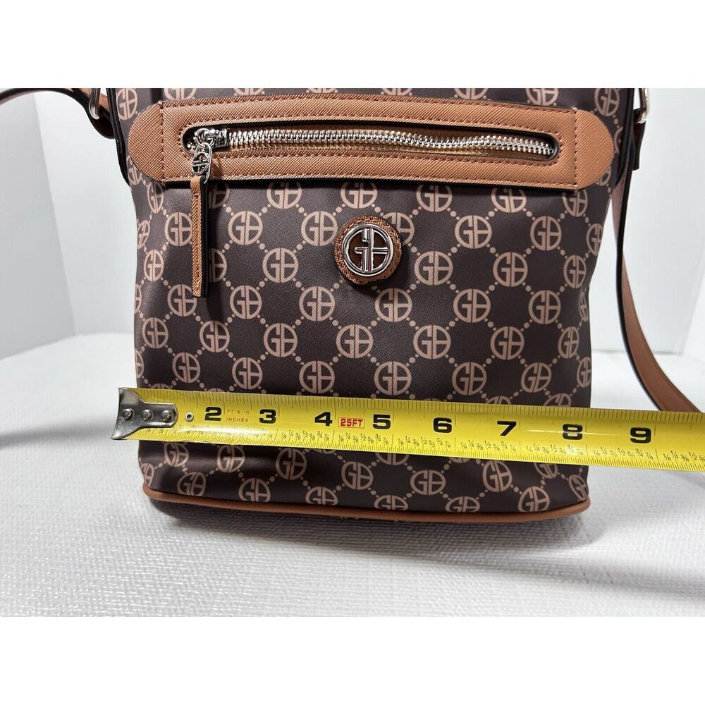 GIANI BERNINI logo nylon North South small crossbody bag - Chocolate brown - Picture 16 of 16